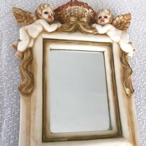 Roses with Cherubim's Rectangular 7" Mirror